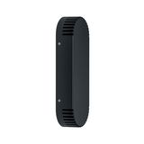 Applique murale noire en aluminium avec fentes de ventilation, design moderne pour intérieur et extérieur