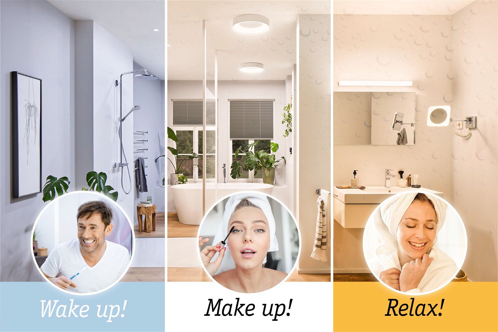 Miroir cosmétique LED Jora IP44 White Switch 60lm 230V 3,3W Chrome/Blanc/Miroir