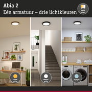 Abia 2 plafondlamp met drie lichtkleuren warm wit, neutraal wit en daglicht voor woonruimtes