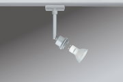 Silver metal LED spotlight with GU10 socket for modern indoor lighting solutions