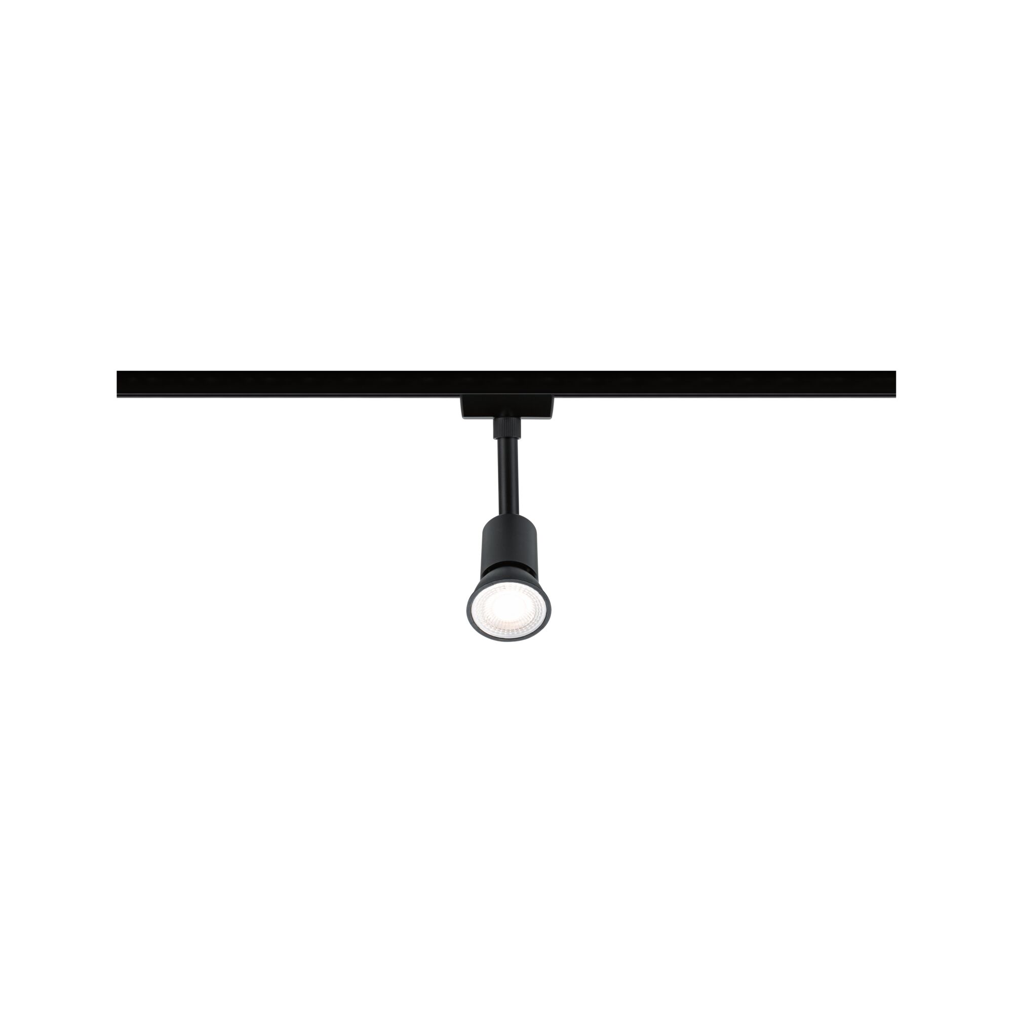 Spot LED noir en métal sur rail pour un éclairage d'accentuation flexible en intérieur