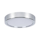 Runde Deckenleuchte aus Chrom mit weißem Diffusor für modernes LED-Raumlicht