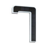 Modern L-shaped LED light with black surface and white edges for indoor lighting solutions
