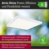 Weißes quadratisches LED-Deckenpanel Atria Shine mit hoher Energieeffizienzklasse B