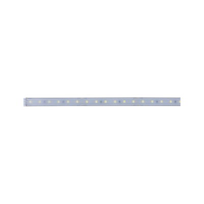 Long white LED light strip with transparent casing for modern indoor lighting