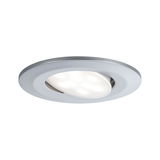 Ronde inbouwspot van zilverkleurig metaal met wit LED-licht voor moderne binnenverlichting
