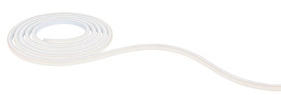 White flexible LED light strip made of plastic for decorative lighting and accent highlights