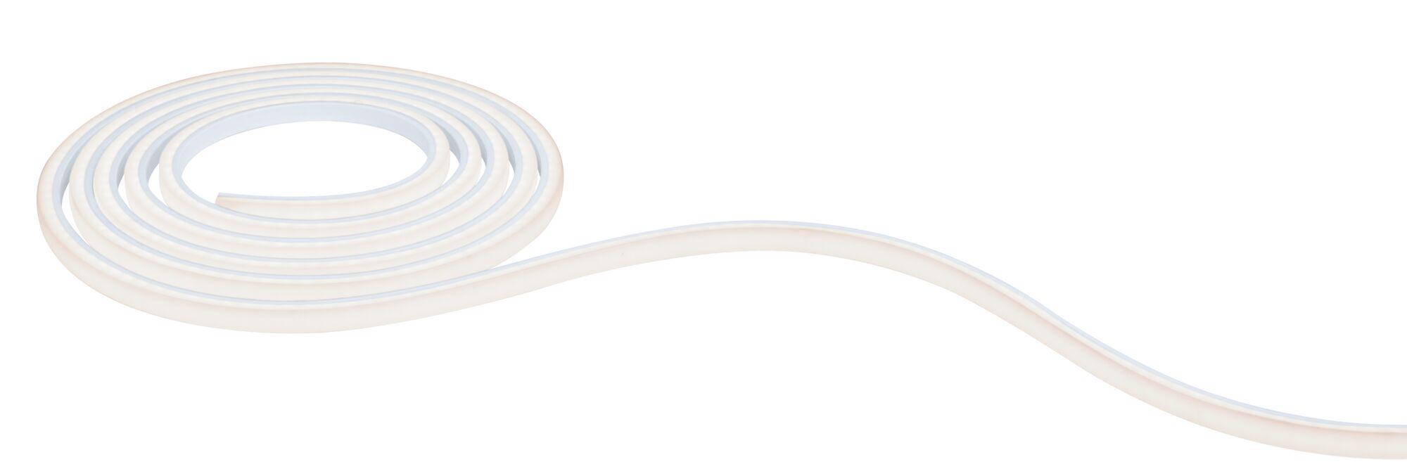 Flexibles LED-Lichtband in Weiß mit Silikonummantelung für dekorative Beleuchtung und Raumakzente