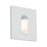White square LED wall recessed light with motion sensor for energy-efficient lighting