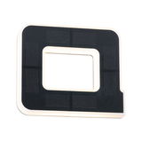 Modern square LED ceiling light with black center and white frame for living spaces