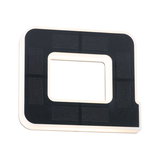 Modern square LED ceiling light with black center and white frame for living spaces