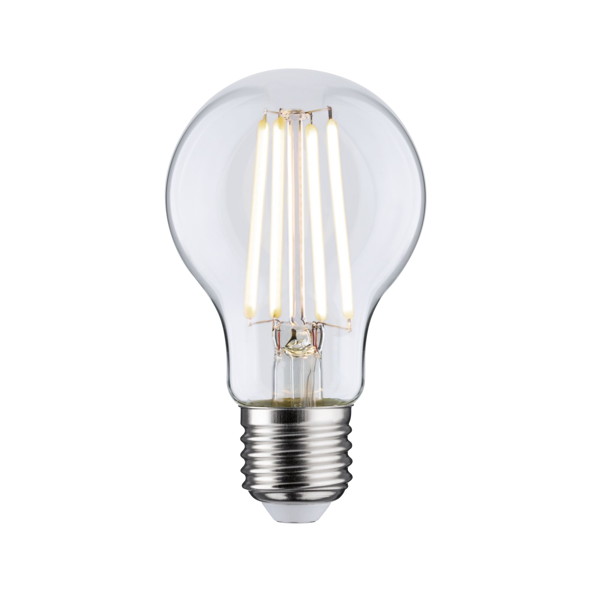 Eco-Line Filament 230 V LED-pære E27 Sæt med 1 styk 525lm 2,5W 4000K Klar LED-pære med klart glas og synlige filamenter, energieffektiv belysningsløsning