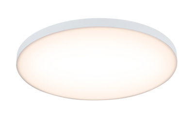 Plafonnier LED rond blanc avec lumière blanc chaud pour éclairage intérieur moderne