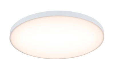 Plafonnier LED rond blanc avec lumière blanc chaud pour éclairage intérieur moderne