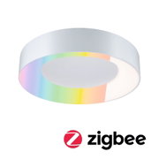 Runde weiße Deckenleuchte mit RGB-Farbwechsel und moderner LED-Technik für smartes Licht