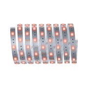 Flexibler LED-Lichtstreifen mit roten LEDs auf silberner Platine für moderne Beleuchtungslösungen