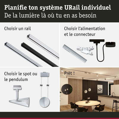 Guide étape par étape pour système URail en aluminium avec spots LED dans une salle à manger moderne