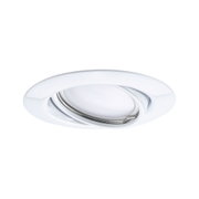 White metal recessed spotlight with adjustable tilt for flexible LED ceiling lighting
