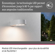 Applique murale extérieure LED grise moderne avec technologie LED économique et module LED interchangeable