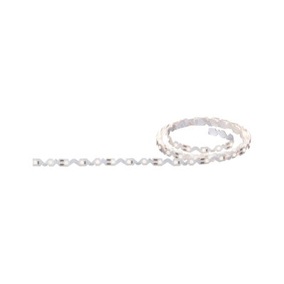 Flexible white LED strip light with zigzag pattern for decorative lighting and accents.