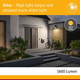 Outdoor light with warm white glow and 1600 lumens for garden and home with high light output