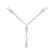 Biały kabel połączeniowy LED z 4-pinowymi wtyczkami do elastycznych instalacji oświetleniowych
