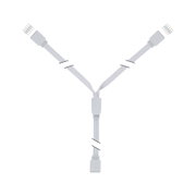 Câble de connexion LED blanc avec connecteurs 4 broches pour installations d'éclairage flexibles