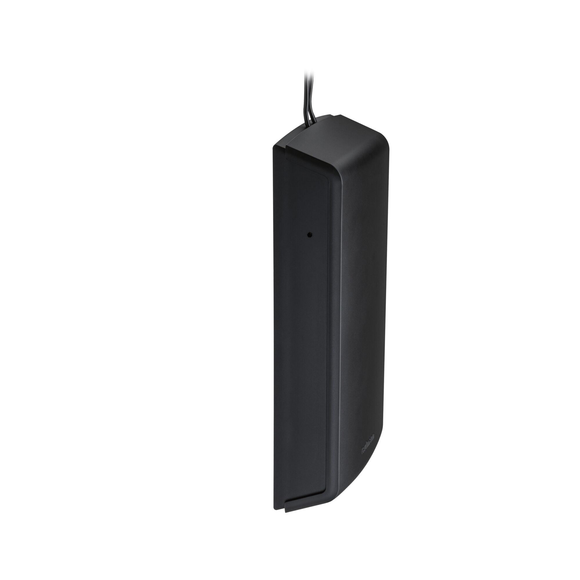 Black plastic housing with cable, modern design for electronic devices and controls