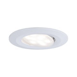 Spot encastré LED rond blanc en plastique avec lumière orientable pour espaces de vie