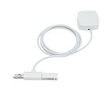 Weißes LED-Stromschienensystem mit Kabel und Anschlussbox aus Kunststoff für flexible Beleuchtung