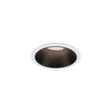 Boîtier de spot encastré rond blanc avec anneau intérieur noir pour éclairage LED au plafond