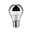 Modern Classic Edition 230 V Standard LED Pear Crown mirror E27 600lm 6,5W 2700K Crown mirror silver LED light bulb with silver mirror cap and clear glass for energy-efficient lighting