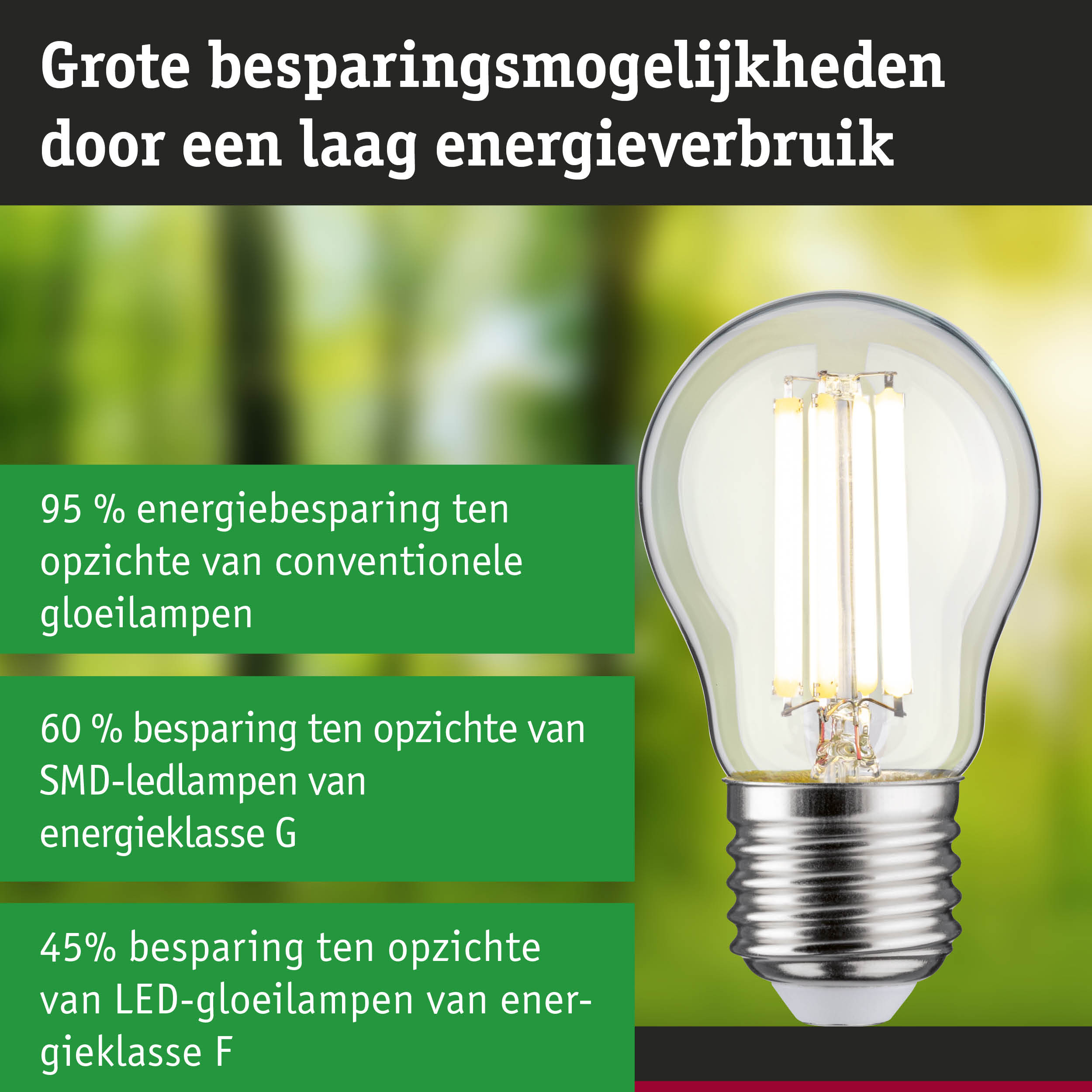 Energiezuinige LED-lamp met helder glas en zilveren fitting, ultra-efficiënte verlichtingsoplossing