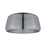 Smoke grey glass ceiling light cover with smooth surface for modern LED ceiling lamps