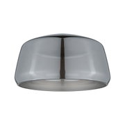 Smoke grey glass ceiling light cover with smooth surface for modern LED ceiling lamps