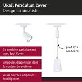 Abat-jour URail Pendulum blanc minimaliste compatible avec Spot Cover et ampoules intelligentes