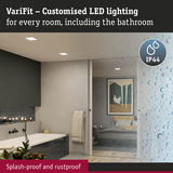 VariFit white LED recessed lights, splash-proof and rustproof, perfect for bathroom lighting solutions