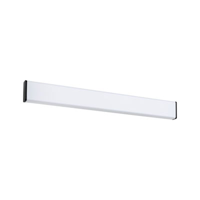 Schlanke weiße LED-Wandleuchte mit schwarzer Umrandung aus Kunststoff für moderne Innenbeleuchtung