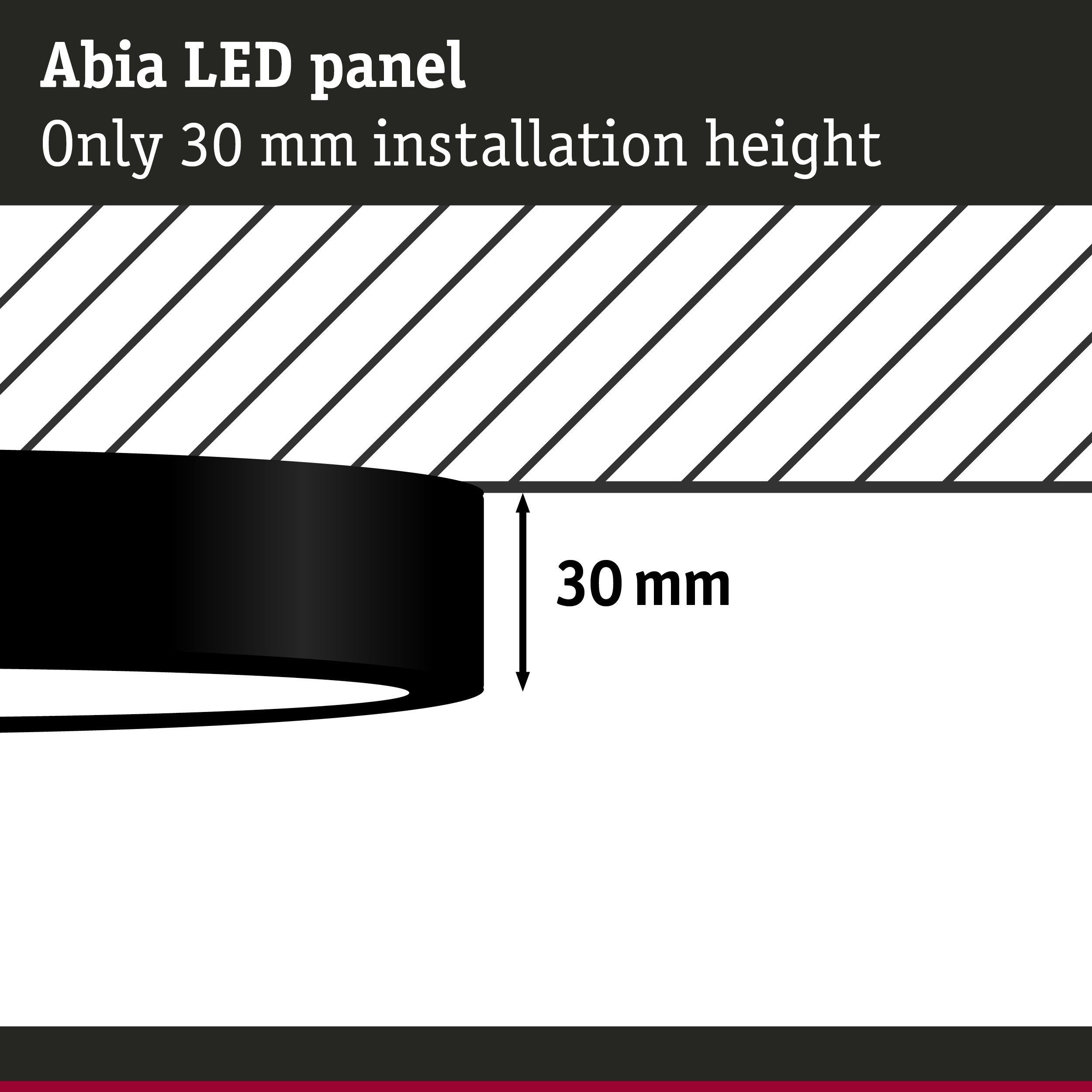 Abia LED panel with only 30 mm installation height, black, energy-efficient ceiling light