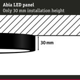Abia LED panel with only 30 mm installation height, black, energy-efficient ceiling light