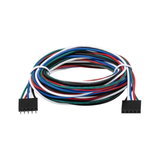 Multicolored multi-core connection cable with black connectors for LED lighting and electronics.