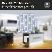MaxLED 250 basisset met flexibele witte LED-strips en adapter, daglichtkleur voor woningverlichting