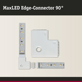 MaxLED Edge-Connector 90° white plastic part for connecting LED strips in flexible lighting setups