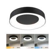 Runde LED-Deckenleuchte in Schwarz mit einstellbarer Farbtemperatur 3000K bis 6500K für Wohnräume