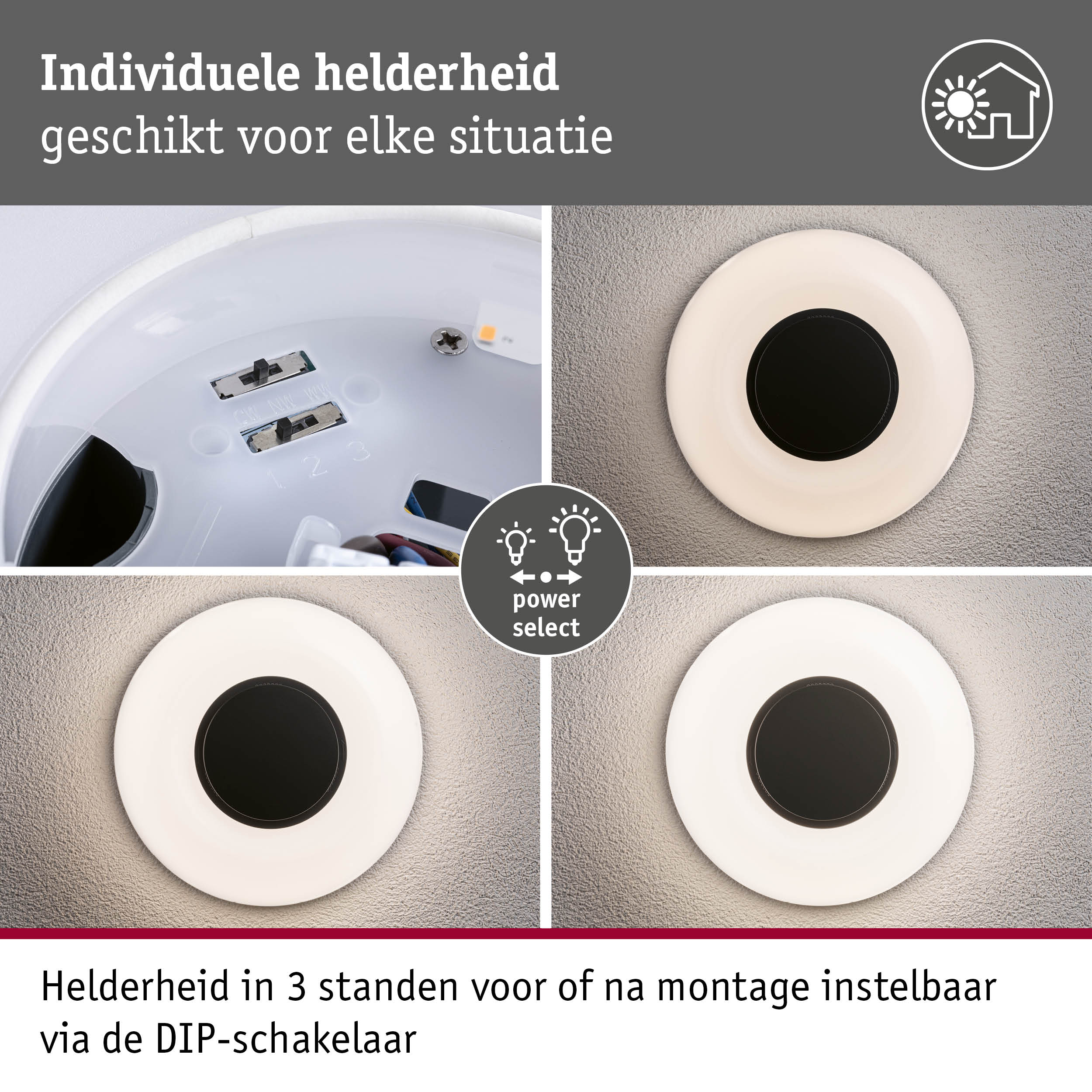 LED-wandarmatuur voor buiten Aureva IP65 rond 220mm 2200 - 4000K 20,5W 1730lm 230V Antraciet/Wit Polycarbonaat