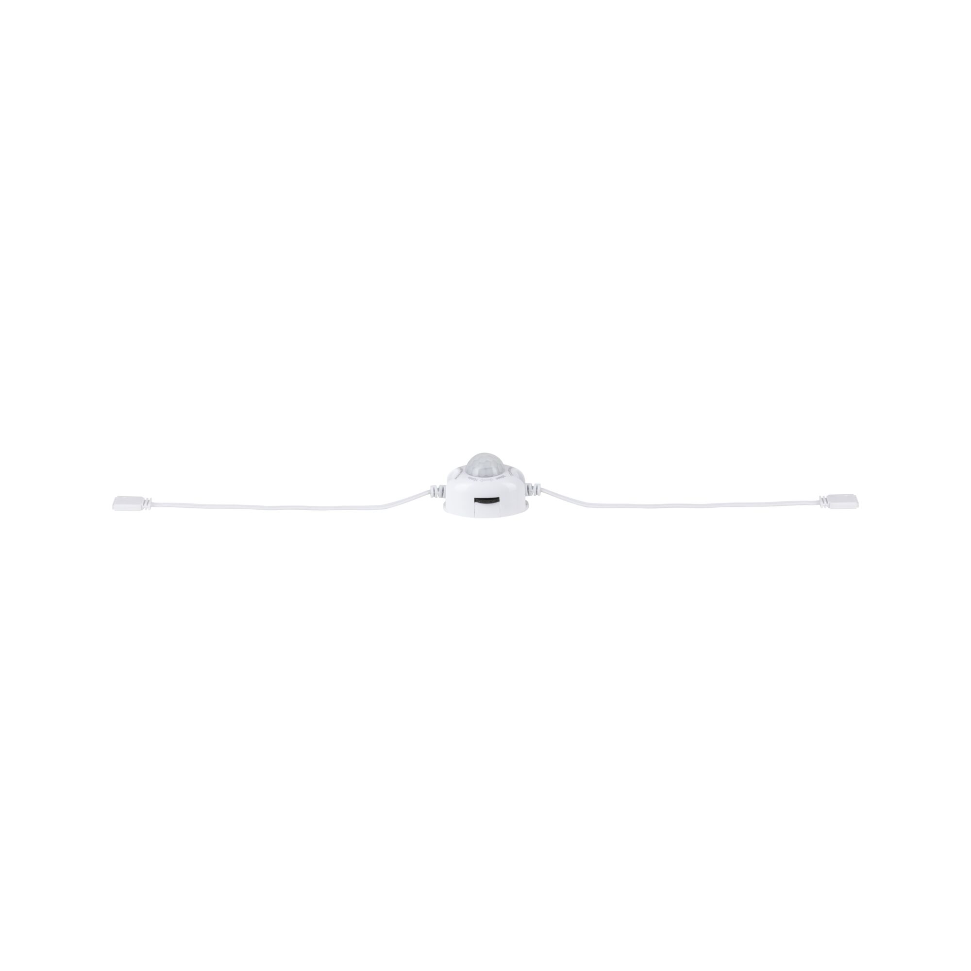 Détecteur de mouvement blanc avec deux câbles pour éclairage LED et contrôle automatique