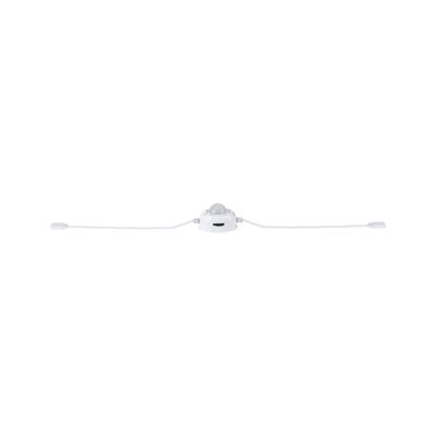 White motion sensor with two cables for LED lighting enabling automatic light control