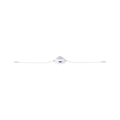 White motion sensor with two cables for LED lighting enabling automatic light control