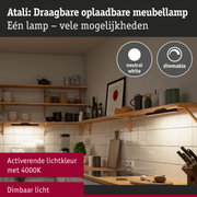 Draagbare oplaadbare meubellamp met dimbaar neutraal wit licht, geschikt voor keukenverlichting