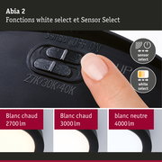 Panneau LED Abia 2 White Select Détecteur de mouvement crépusculaire (HF) rond 170mm 9,5W 1100lm 2700 - 4000K Noir